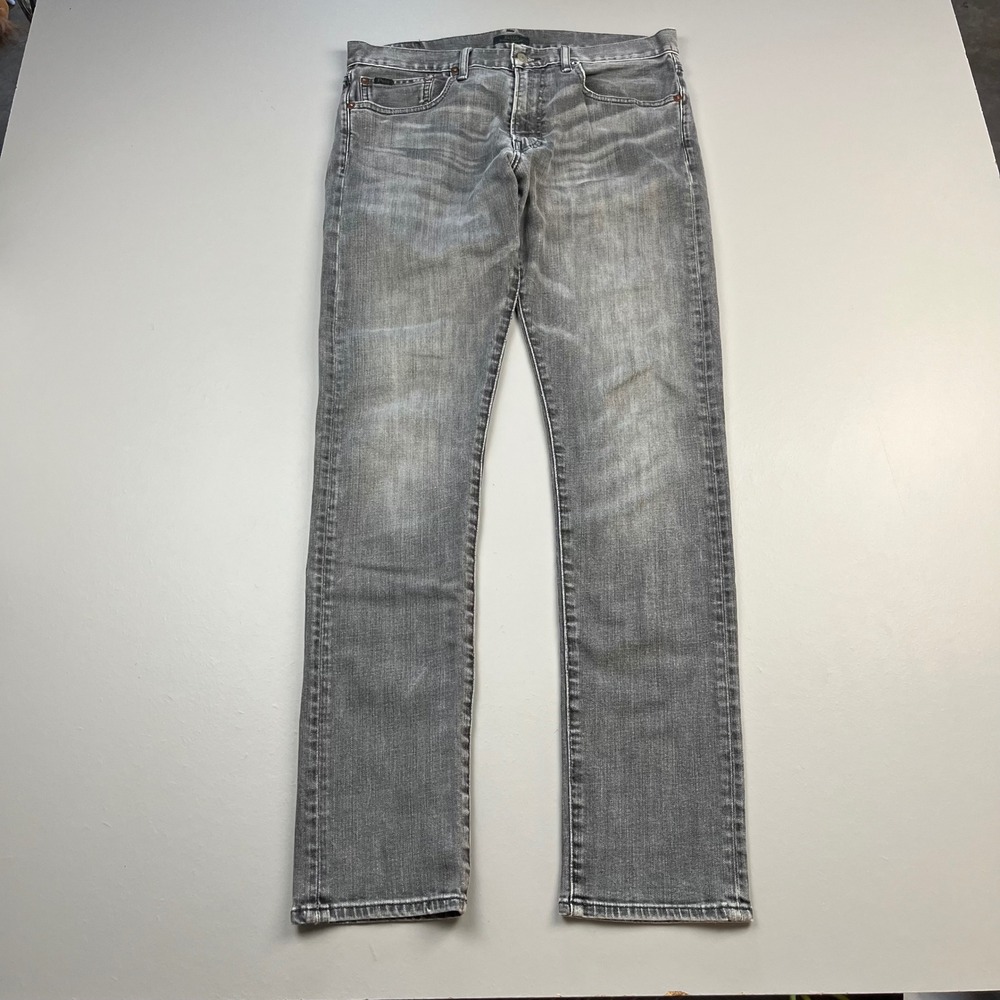 Polo Ralph Lauren Jeans Mens 32x34 Grey Sullivan Slim Fit Stretch 710701191001 - Picture 2 of 16